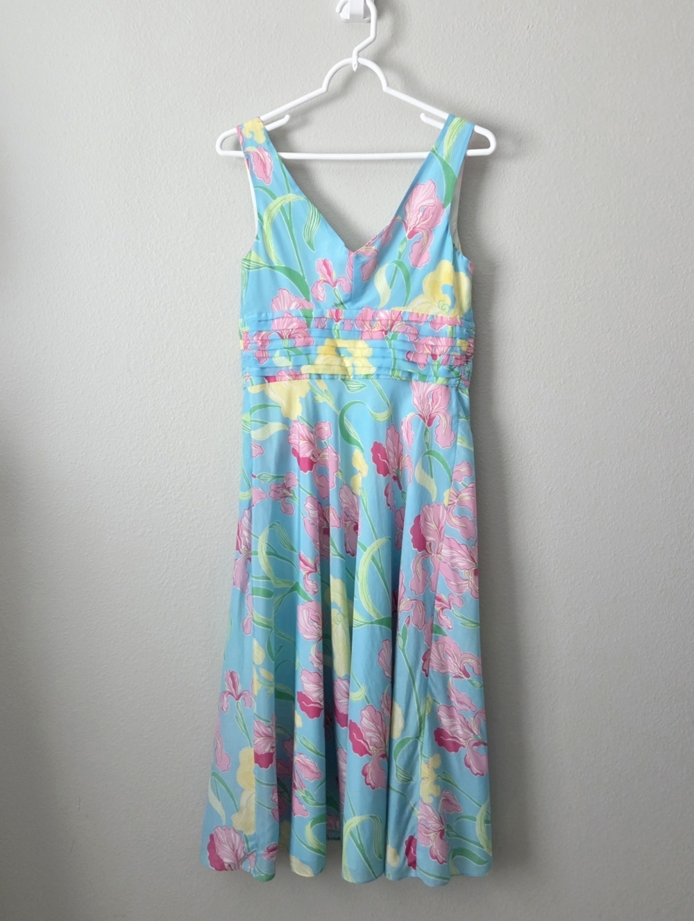 Lilly Pulitzer Silk / Cotton Sleeveless Bold Floral A-Line Dress, Lined, Size 6 - Picture 15 of 16